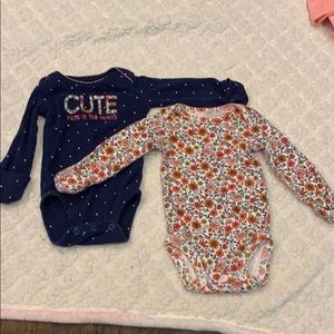 2 Long sleeve Onesies